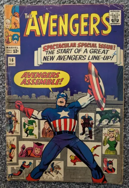 The Avengers 16. 1965 Silver Age. New Line-up Hawkeye Quicksilver Scarlet Witch