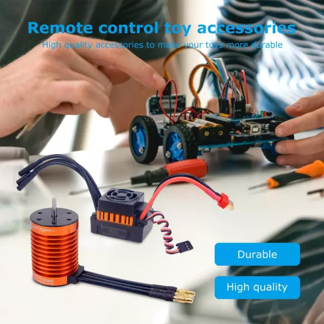 fr Waterproof 4370KV Brushless Motor + 60A Brushless ESC Combo Kit for 1/10 RC C