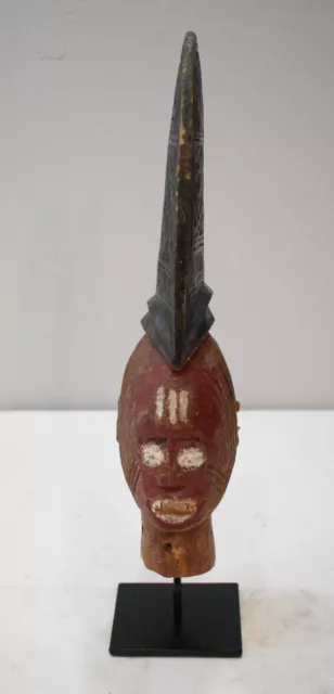 African Mask Crest Gelede Yoruba Tribe Painted Mask Nigeria