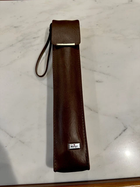 Knirps Vintage Brown Foldable Umbrella with Carrying Case Working Condition