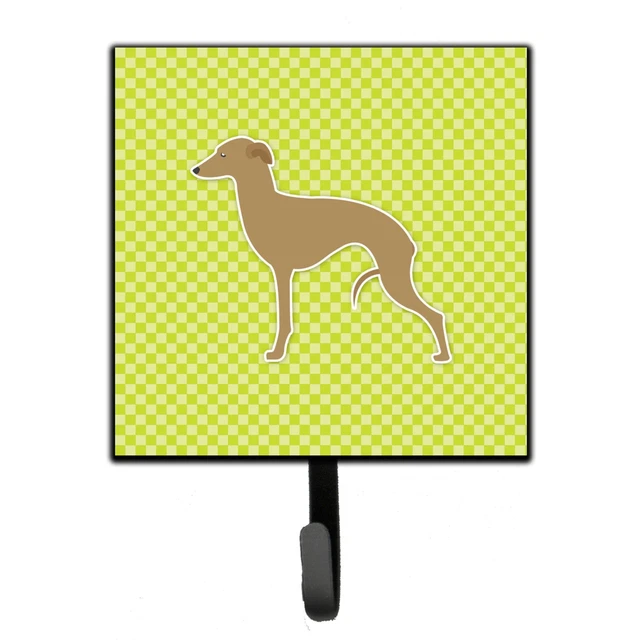 "Caroline's Treasures Italian Greyhound Checkerboard Green Leash or Key Holde...
