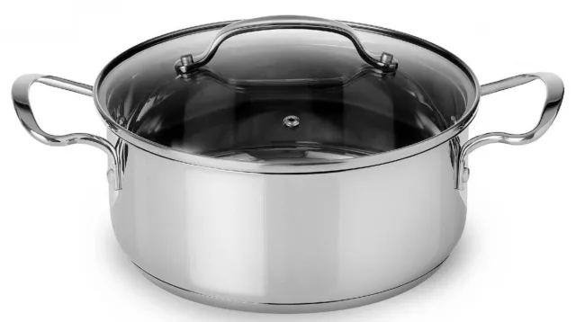 Mepra Sintesi,Cocotte Fonda CM 24, Acier Inoxydable 18/10 avec Couvercle En