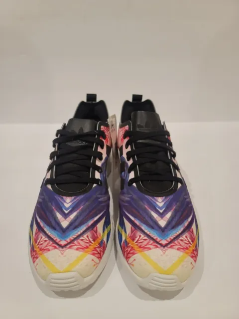 Adidas ZX Flux Smooth Flore Low Trainers S82937 Multicolor Art Womens Size 7