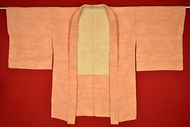 Vintage Japanese Kimono Silk Antique BORO HAORI Kusakizome Woven/B096/590