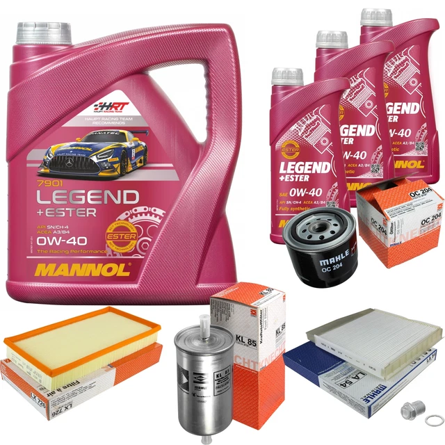 MAHLE Inspektionspaket 7 L MANNOL Legend+Ester 0W-40 für Volvo V70 I 2.4 Turbo