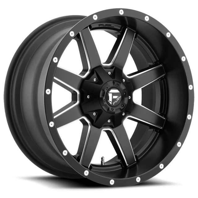 5-Fuel D538 Maverick 20x10 5x4.5"/5x5" -18mm Black/Milled Wheels Rims 20" Inch