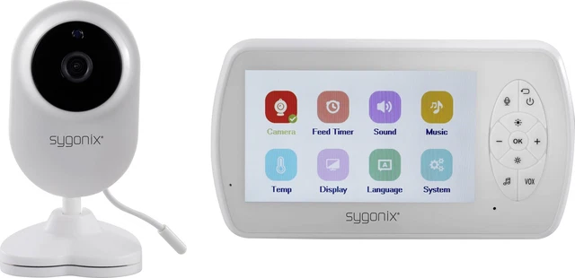 Sygonix HD Baby Monitor SY-4548738 Babyphone mit Kamera Kabellos 2.4 GHz
