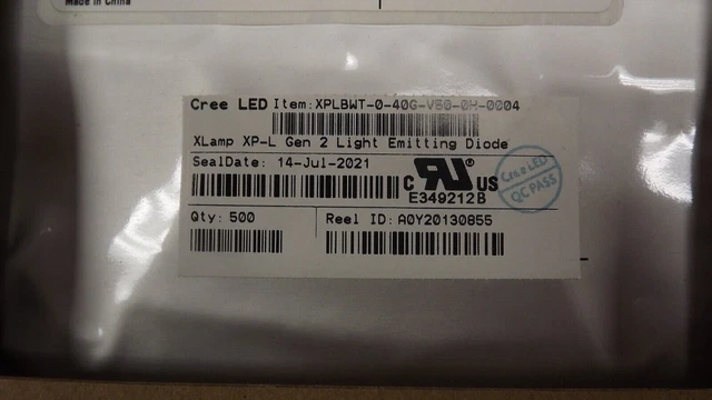 (5PCS) XPLBWT-00-0000-000HV240G LED 4000K 3-Step MacAdam Ellipse 2.82V 1.05A