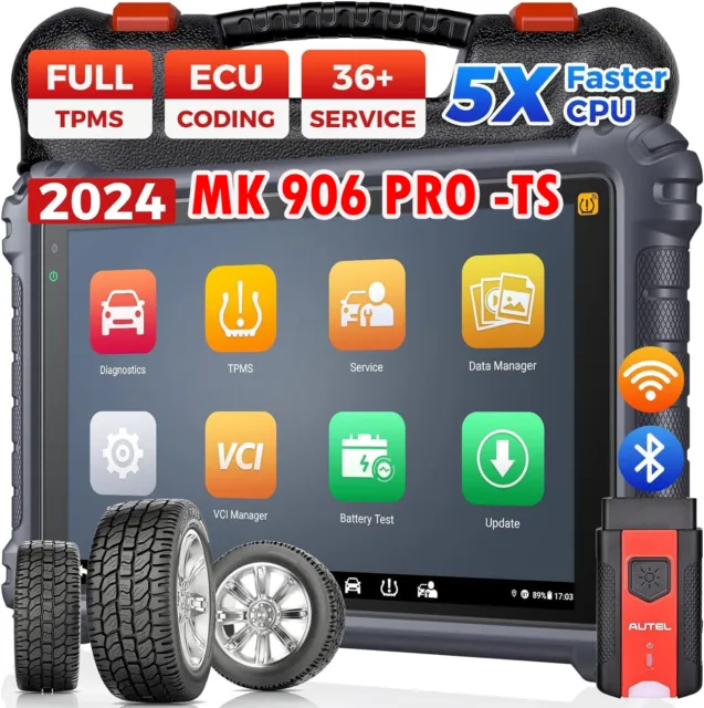 Autel MaxiCOM MK906Pro TS Full TPMS Car Diagnostic Scanner Tool 36+ Services