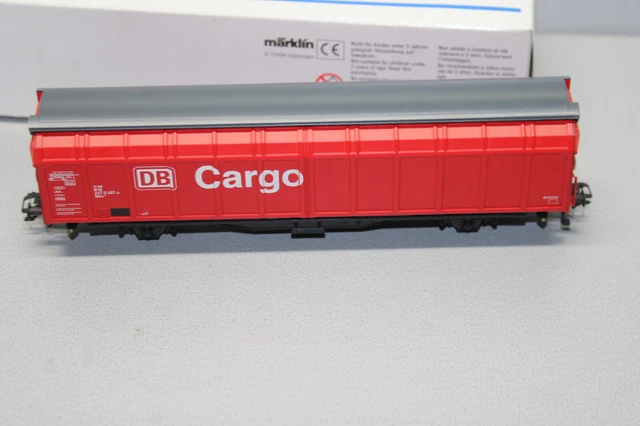 MÄRKLIN 48012 2-ACHSER Sliding Wall Wagon DB Cargo Gauge H0 Boxed £26. ...