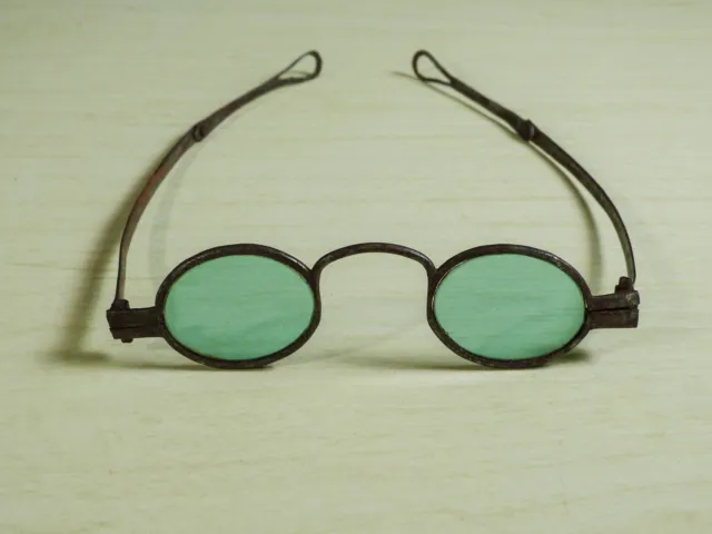Antique Victorian Sunglasses Eyeglasses Green Lens Early to mid  1800's