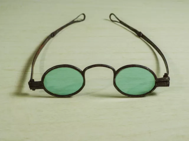 Antique Victorian Sunglasses Eyeglasses Green Lens Early to mid  1800's