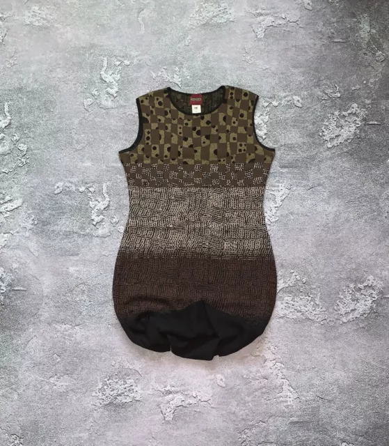 Kenzo L Vintage Wool Dress Multicolour Brown Sleeveless