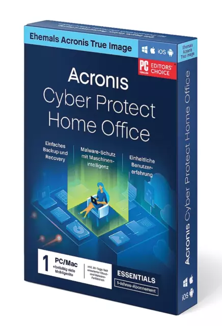 Acronis Cyber Protect Home Office anterior True Image 1, 3 o 5 PC/dispositivos 1 año