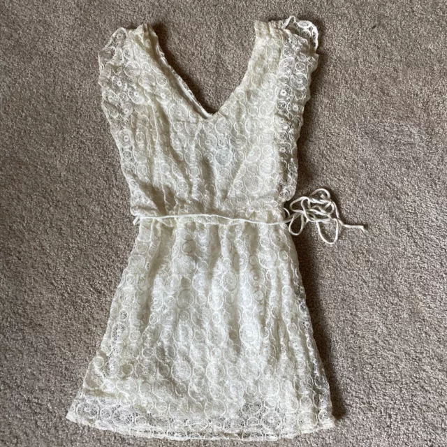 lucy love ivory lace dress size x small