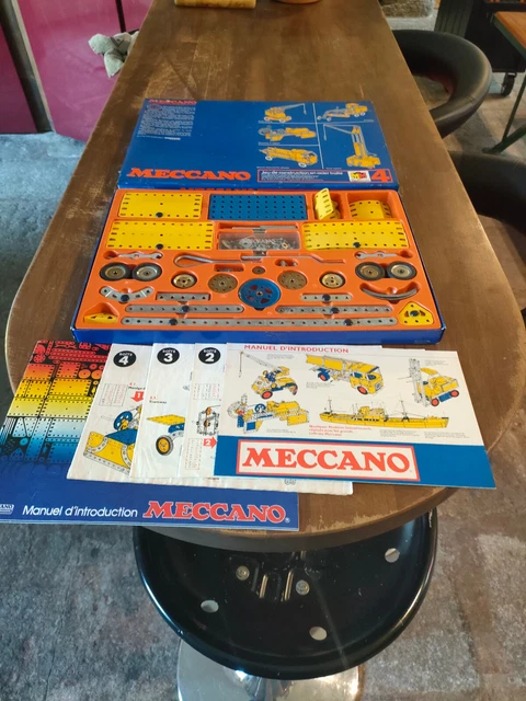 LOT MECCANO BOÎTE 202 + Service Aéroport 4 Notices Pubs EUR 24,90