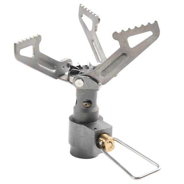Fornello A Gas Da Campeggio Mini Stufe Da Esterno Bruciatore A Gas Lega Di Titanio Campeggio Portatile Mini Picnic Bruciatore A Fornello Tondo Sostituzione Per Campeggio Esterno Cucina Escursionismo - Foto 4