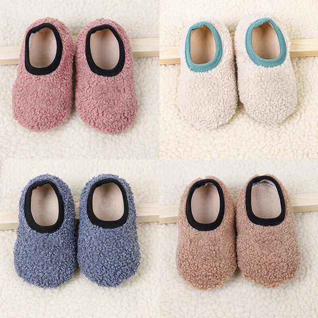 Winter Kids Baby Warm Home Floor Socks Shoes Boys Girls Toddler Anti-slip Socks