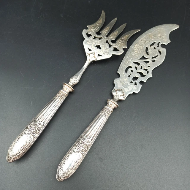 SERVICE A POISSON XIXé en argent fourré poinçon minerve EUR 60,00 - FR