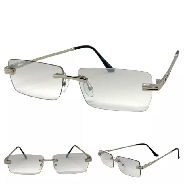 Neuf Hommes Chic Élégant Moderne Transparent Verres Soleil Lunettes Sans Argent