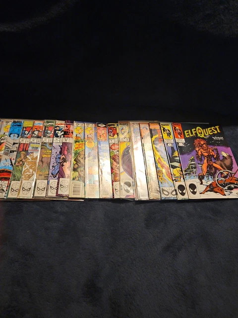 Marvel Comic Lot Of 18 Various Characters Tarzan,punisher,elf Quest And More