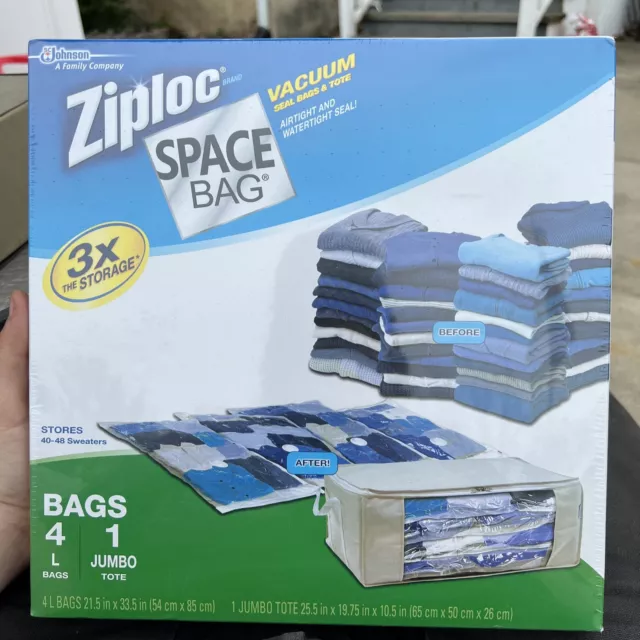 Ziploc® Space Bag Bed & Linen Jumbo Flats Storage Bags - Clear, 1