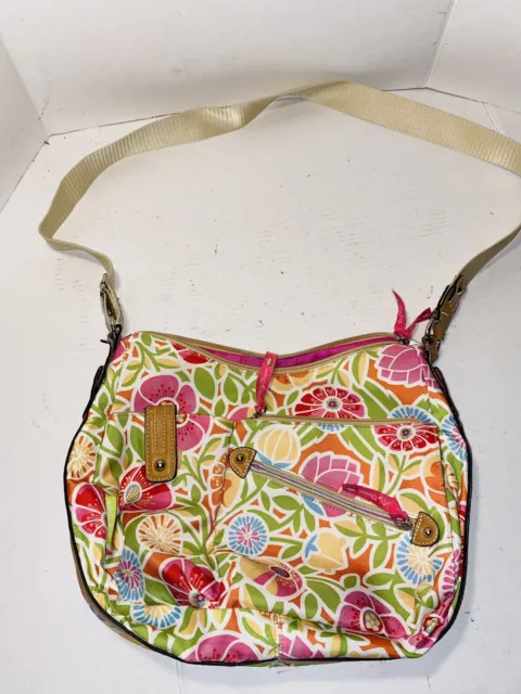Lilly Bloom Women’s Crossbody Bag Purse Bright Floral Shoulder Recycled Medium