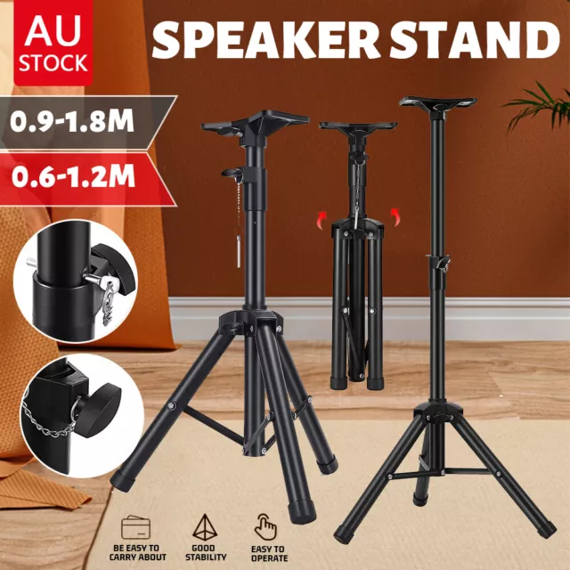 Speaker Tripod Stand Universal Heavy Duty Monitor DJ Holder Height Adjustable AU