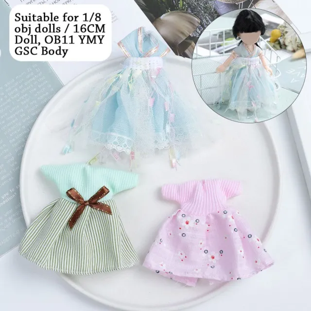 Fabric Sewing 16~17cm Dolls Dress Toys Clothes Toys Lace Skirt Summer