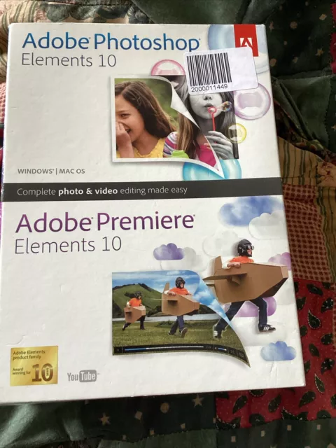 Adobe Photoshop Elements 10 (PC/Mac) DVD-ROM Excellent Con