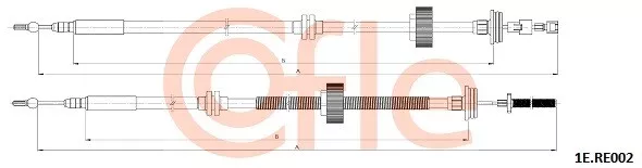 COFLE Handbremsseil bremsseil hinten links für Renault Grand Scénic II