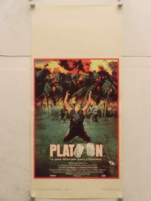 PLATOON guerra regia Oliver Stone locandina orig. 1987