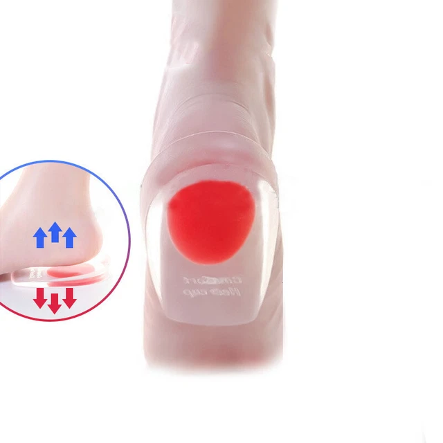 1 Pair Silicon Gel Heel Cushion Relieve Foot Pain Care Half Heel Insole  EtA BII