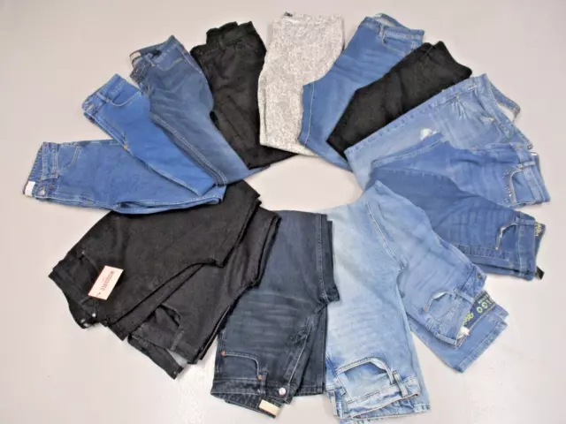 WOMEN'S JEAN BUNDLE x 15 sizes 6-18 inc TOPSHOP M&S ZARA RIVER ISLAND