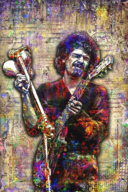 CARLOS SANTANA 12x18in Poster Carlos Santana Woodstock Print Free Shipping US