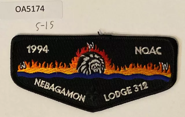 Boy Scout OA 312 Nebagamon Lodge 1994 NOAC Flap S15