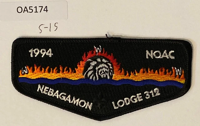 Boy Scout OA 312 Nebagamon Lodge 1994 NOAC Flap S15