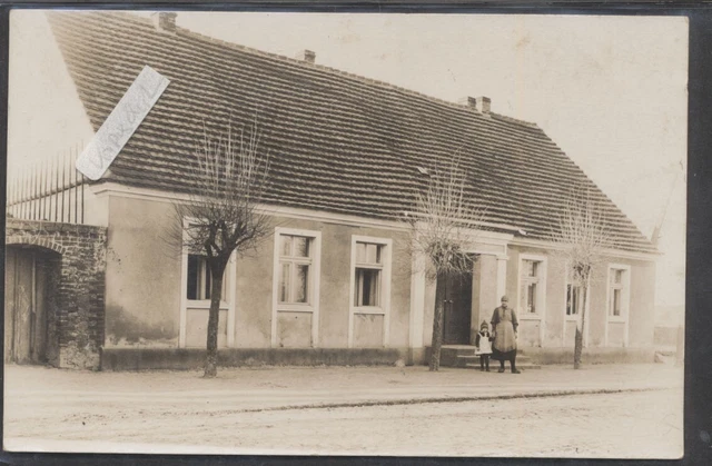 Straße Haus   Ort  alte Fotokarte  beschrieben  Friedersdorf  1926