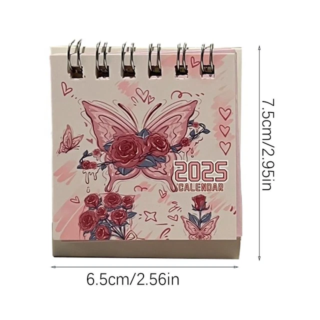 BUTTERFLY 2025 CALENDAR Standing Flip Monthly Plan Itinerary Note Home 5.37 PicClick AU