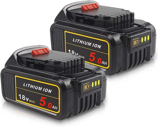 2PACK-QUPERR DCB184 18V 5.0Ah MAX XR Batteria sostitutiva compatibile con Dewalt