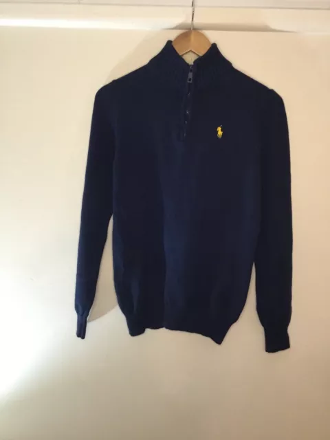 Polo Ralph Lauren Men’s Custom Fit 💯 Cotton Blue Knit Jumper Size M