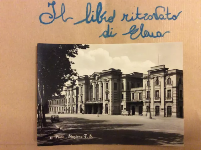 Cartolina Città di Prato stazione ferroviaria auto d'epoca animata viaggiata 59