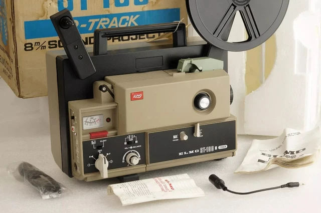 READ! ELMO ST-180 2-Track 8mm Sound Movie Film Projector Japan