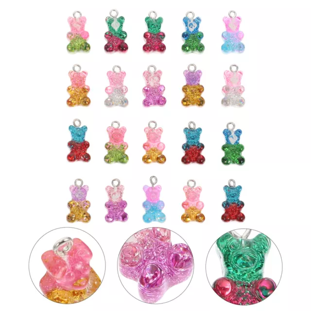 20 Pcs Space Bead DIY Accessories Dangle Earrings Gummies Candy