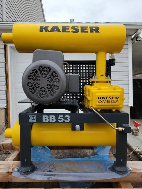 5HP Positive Displacement Blower 220V AirGas Mover 53 CFM Kaeser Omega 21 Roots