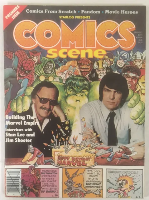 1981 COMICS SCENE Magazine Issue # 1 STAN LEE JIM SHOOTER Very Clean Copy VF+