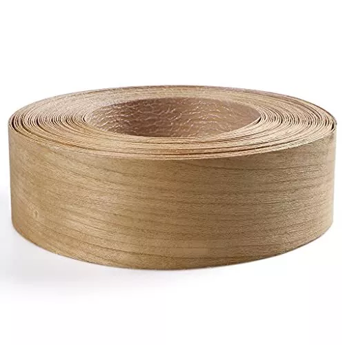 MOLIGOU Cherry Wood Veneer Roll 2”×50’ Plywood Edge Banding Strips Flexible V...