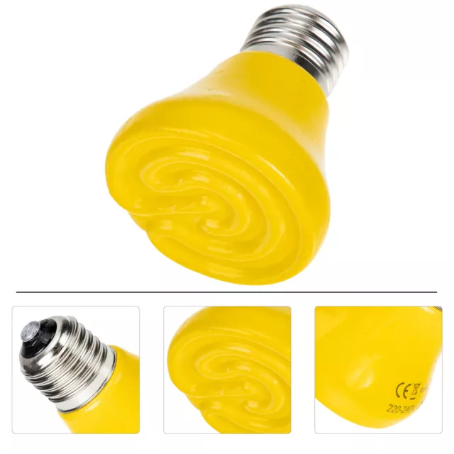 Lámpara de calor leopardo gecko UV luz reptil punto de tomar el sol lámpara cerámica metal