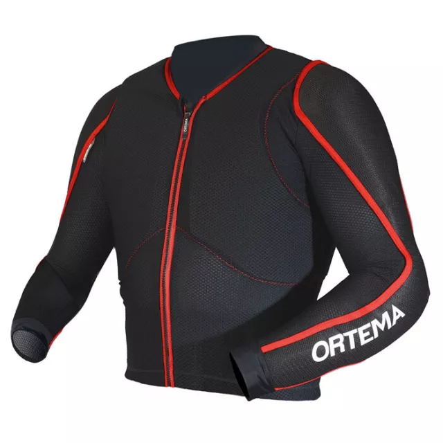 Ortema Ortho-Max Veste de Protection Noir/Rouge GR. S Enduro Moto Descente