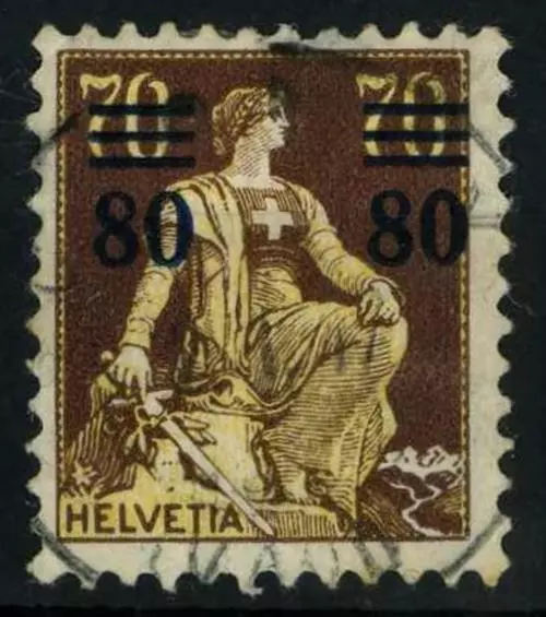 Switzerland 1915 Surcharge 80c on 70c, used